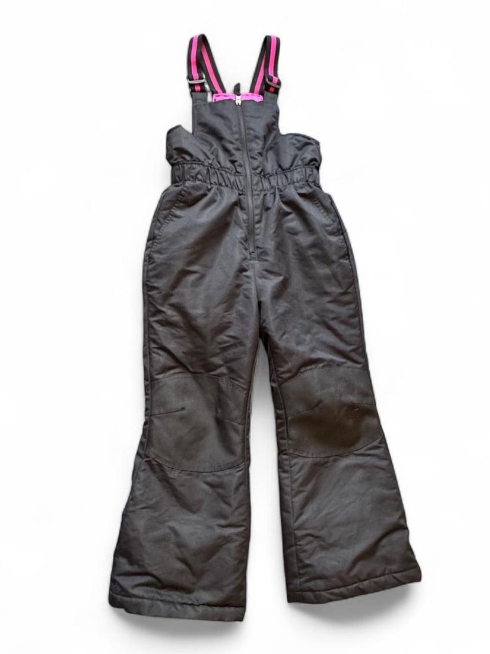 Swiss Tech Black Kids Snow Bib with Pink Trimmed Straps
